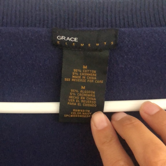 Grace Elements Navy Blue Sweater - Picture 2 of 3
